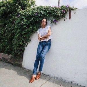 NWOT PAIGE Vintage Julia Jeans with Uneven Hem